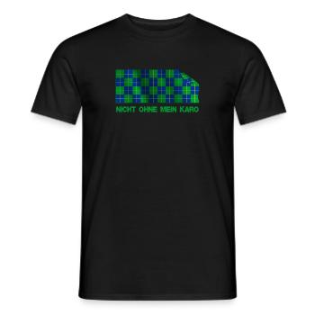 Nicht ohne meine Karo - Geschenk - Männer T-Shirt - Schwarz - Vorne - AI Model Male 178 light (178cm)