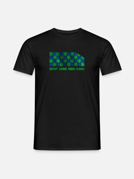 Nicht ohne meine Karo - Geschenk - Männer T-Shirt - Schwarz