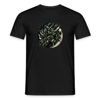 Abstrakter taktischer Wirbel - Männer T-Shirt - Schwarz - Vorne - AI Model Male 178 light (178cm)