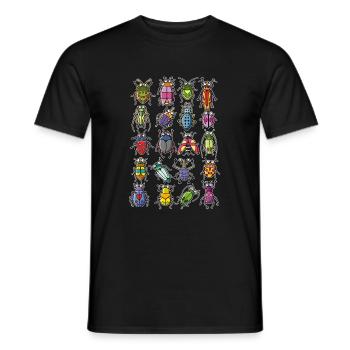 Bunte Käferwelt - Männer T-Shirt - Schwarz - Vorne - AI Model Male 178 light (178cm)