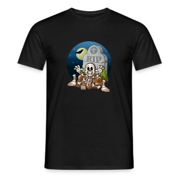 Cartoon Graveyard - Männer T-Shirt - Schwarz - Vorne - AI Model Male 178 light (178cm)