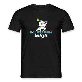 Femme de ménage Ménage - T-shirt homme - noir - Devant - AI Model Male 178 light (178cm)