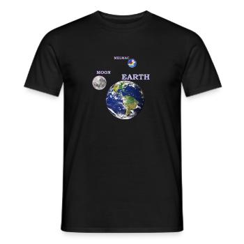 terre lune melmac 1 - T-shirt homme - noir - Devant - AI Model Male 178 light (178cm)