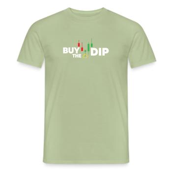 Buy the dip - Men's T-Shirt - sage - Front - AI Model Male 178 light (178cm)