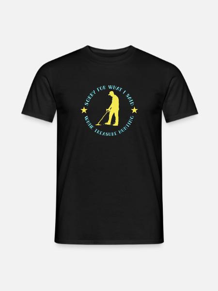Schatzsucher Schatzsuche Metaldetektor - Männer T-Shirt - Schwarz