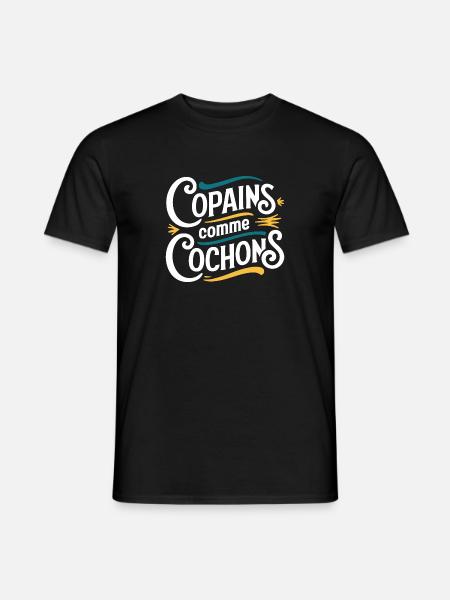 Copains comme cochons - T-shirt homme - noir