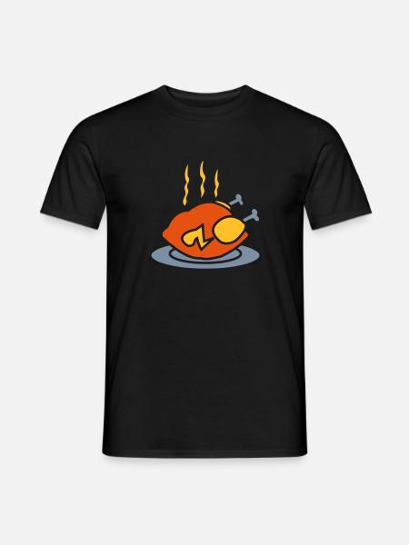 tasty roasted chicken - Men's T-Shirt - black