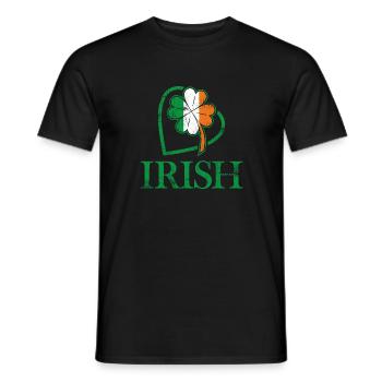 I love Ireland and Irish signs and colors - Men's T-Shirt - black - Front - AI Model Male 178 light (178cm)