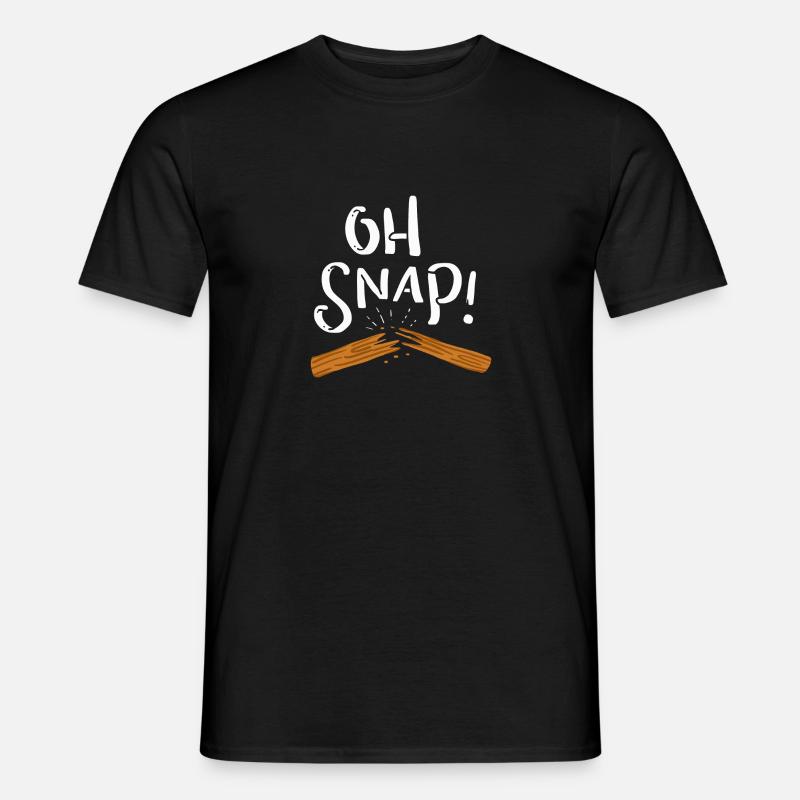 Oh snap! Durchgebrochen - Männer T-Shirt - Schwarz