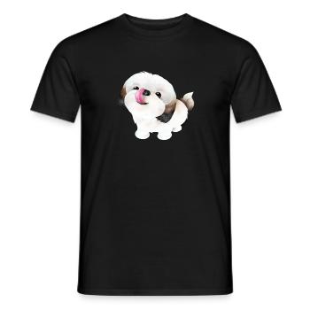 Shih Tzu Hund - Männer T-Shirt - Schwarz - Vorne - AI Model Male 178 light (178cm)
