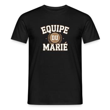 Équipe du marié - T-shirt homme - noir - Devant - AI Model Male 178 light (178cm)