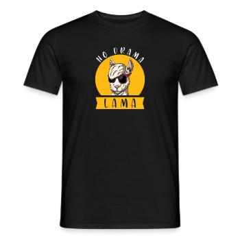No Drama Lama - Men's T-Shirt - black - Front - AI Model Male 178 light (178cm)