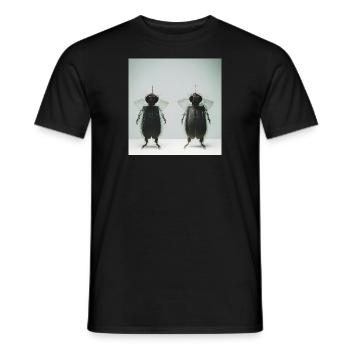 Fotografisches Portrait zwei kleiner Insekten - Männer T-Shirt - Schwarz - Vorne - AI Model Male 178 light (178cm)