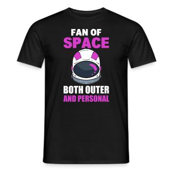 Fan Of Space Both Outer And Personal Astronaut - Männer T-Shirt - Schwarz - Vorne - AI Model Male 178 light (178cm)