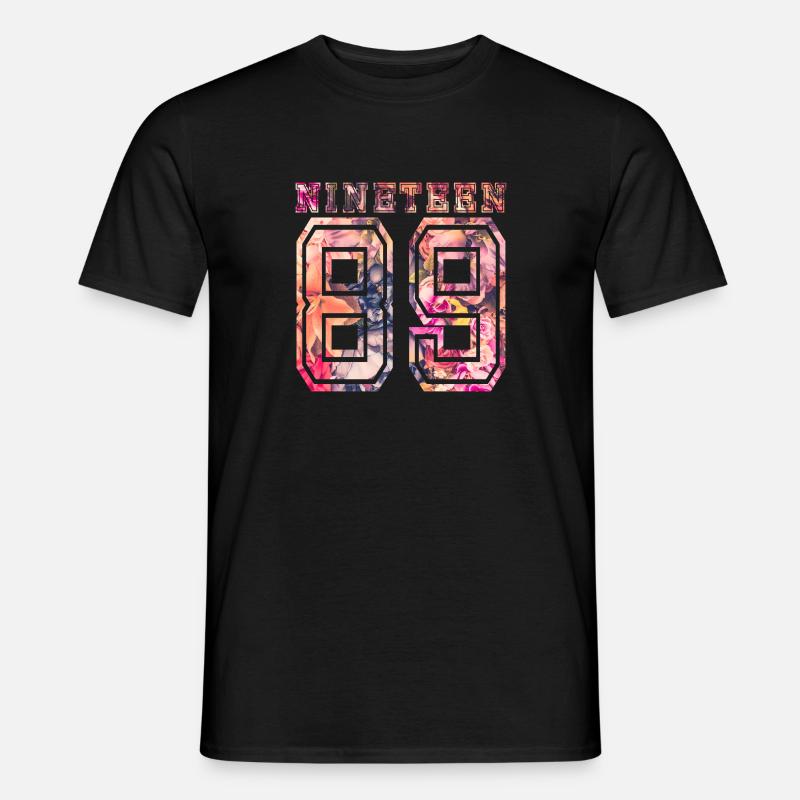 NINETEEN 1989 B - Männer T-Shirt - Schwarz