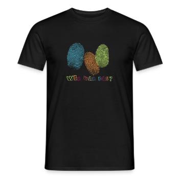 Fingerabdrücke - Wer war das? - Männer T-Shirt - Schwarz - Vorne - AI Model Male 178 light (178cm)