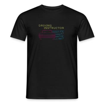 Driving instructor - driving instructor - driving school - gift - Men's T-Shirt - black - Front - AI Model Male 178 light (178cm)