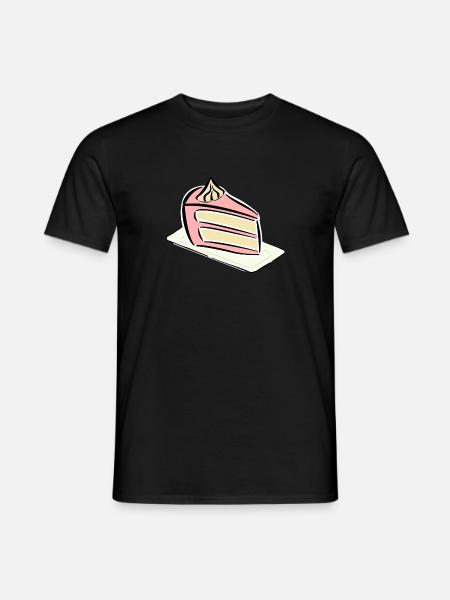 Torte Kuchen Sahnetorte Sahne Backen Geschenkideen - Männer T-Shirt - Schwarz