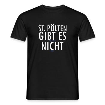 St. Pölten gibt es doch, aber sags nicht weiter - Männer T-Shirt - Schwarz - Vorne - AI Model Male 178 light (178cm)