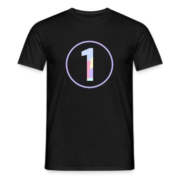 Pastel « One » 1- ApriNoeScor - T-shirt homme - noir - Devant - AI Model Male 178 light (178cm)