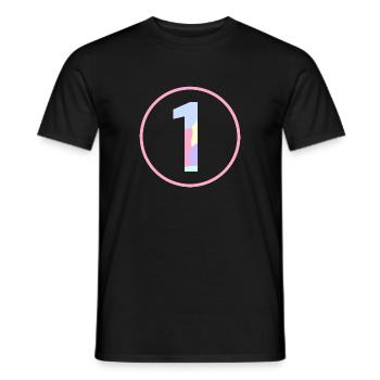 Pastel « One » 1- ApriNoeScor - T-shirt homme - noir - Devant - AI Model Male 178 light (178cm)