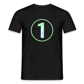 Pastel « One » 1- ApriNoeScor - T-shirt homme - noir - Devant - AI Model Male 178 light (178cm)