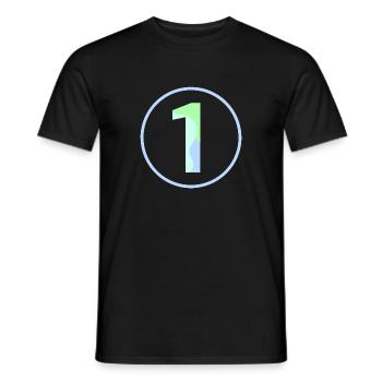 Pastel « One » 1- ApriNoeScor - T-shirt homme - noir - Devant - AI Model Male 178 light (178cm)