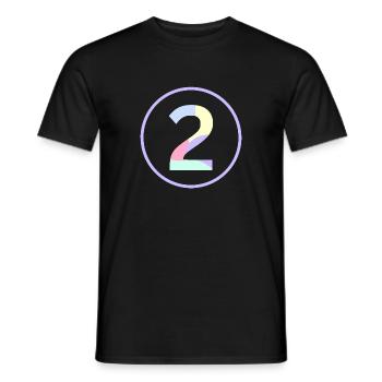 Pastel "Two" 2 - ApriNoeScor - Men's T-Shirt - black - Front - AI Model Male 178 light (178cm)