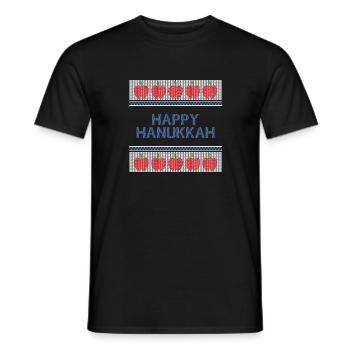 Ugly Hanukkah, Chanukkah, Lichterfest, Geschenk - Männer T-Shirt - Schwarz - Vorne - AI Model Male 178 light (178cm)