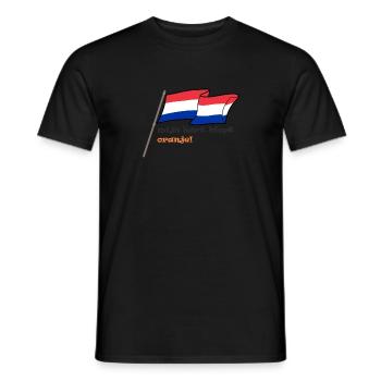 Netherlands - mijn hart klopt oranje - Men's T-Shirt - black - Front - AI Model Male 178 light (178cm)