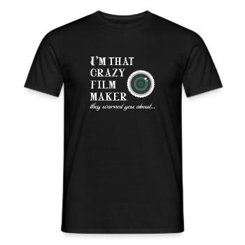 Cinéaste Réalisateur Producteur Directeur de la photographie - T-shirt homme - noir - Devant - AI Model Male 178 light (178cm)
