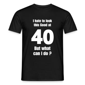 40. Geburtstag - Männer T-Shirt - Schwarz - Vorne - AI Model Male 178 light (178cm)