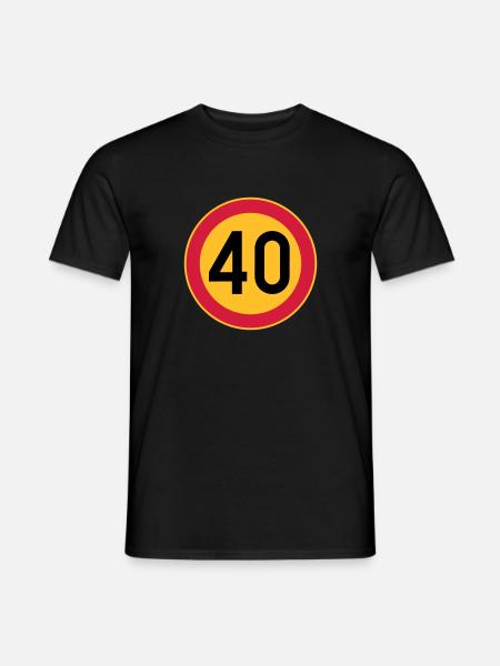 40 limit / speed limit - Men's T-Shirt - black