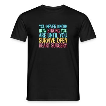 Crise cardiaque Chirurgie cardiaque Chirurgie Hospital - T-shirt homme - noir - Devant - AI Model Male 178 light (178cm)