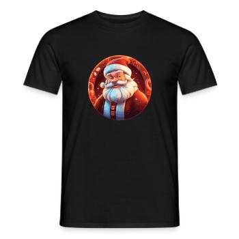 Lustiger Weihnachtsmann zu Weihnachten - Männer T-Shirt - Schwarz - Vorne - AI Model Male 178 light (178cm)