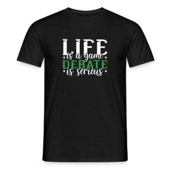 Debattieren Debatte Argumentieren - Männer T-Shirt - Schwarz - Vorne - AI Model Male 178 light (178cm)