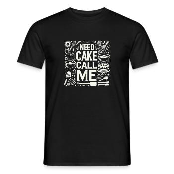 Brauche Kuchen Ruf mich an - Männer T-Shirt - Schwarz - Vorne - AI Model Male 178 light (178cm)