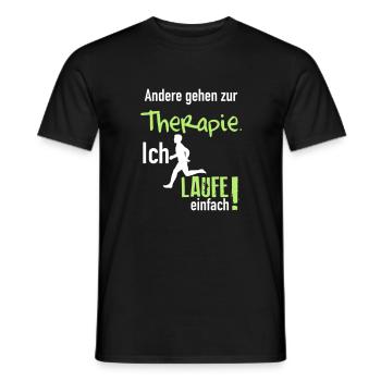Therapie Laufen - Männer T-Shirt - Schwarz - Vorne - AI Model Male 178 light (178cm)