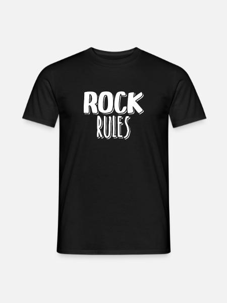 Rock Rules - Men's T-Shirt - black