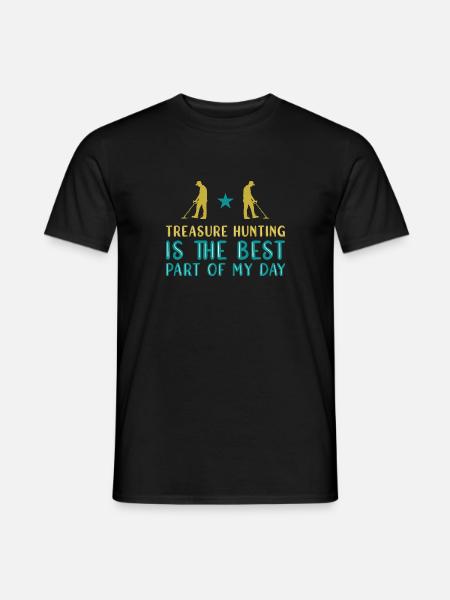 Schatzsucher Schatzsuche Metaldetektor - Männer T-Shirt - Schwarz