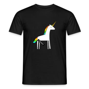 Dirty Unicorn / Lustig / Provokativ - Männer T-Shirt - Schwarz - Vorne - AI Model Male 178 light (178cm)