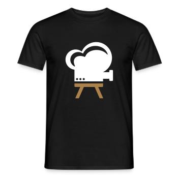 film de caméra - T-shirt homme - noir - Devant - AI Model Male 178 light (178cm)