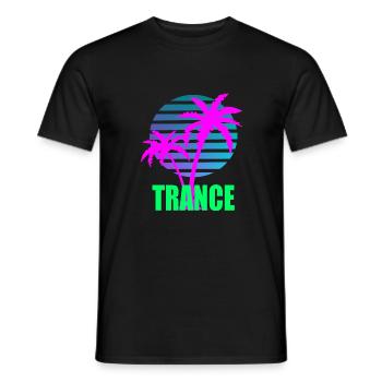 Trance - Männer T-Shirt - Schwarz - Vorne - AI Model Male 178 light (178cm)