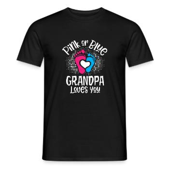 Rose ou bleu grand-père vous aime le sexe révèlent - T-shirt homme - noir - Devant - AI Model Male 178 light (178cm)