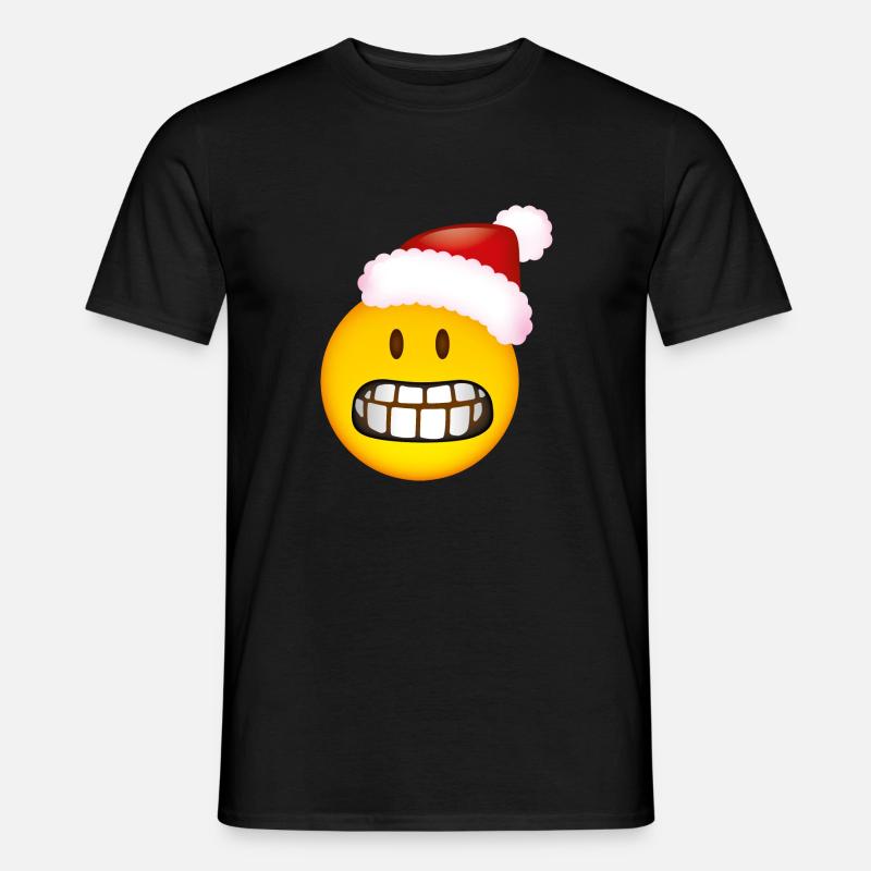 Smiley Glossy Desperate Christmas - T-shirt uomo - nero
