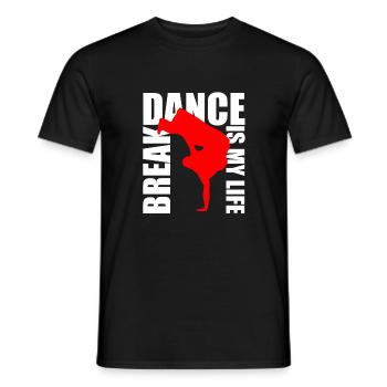 break dance is my life - Men's T-Shirt - black - Front - AI Model Male 178 light (178cm)