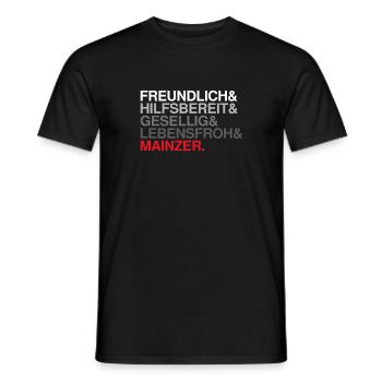 Mainzer - Männer T-Shirt - Schwarz - Vorne - AI Model Male 178 light (178cm)