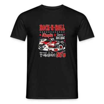 Classique du rock and roll Hotrod Rebel Hot Rod - T-shirt homme - noir - Devant - AI Model Male 178 light (178cm)