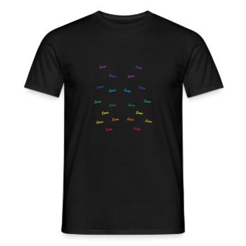 Love Rainbow Colors - Männer T-Shirt - Schwarz - Vorne - AI Model Male 178 light (178cm)