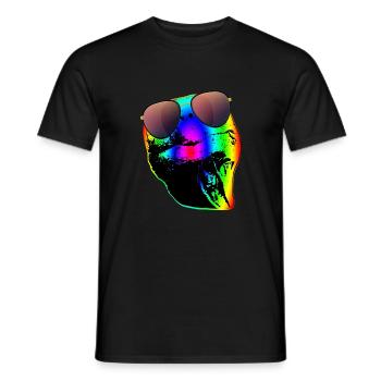 Schildkröte Sonnenbrille Schildkröten Regenbogen - Männer T-Shirt - Schwarz - Vorne - AI Model Male 178 light (178cm)